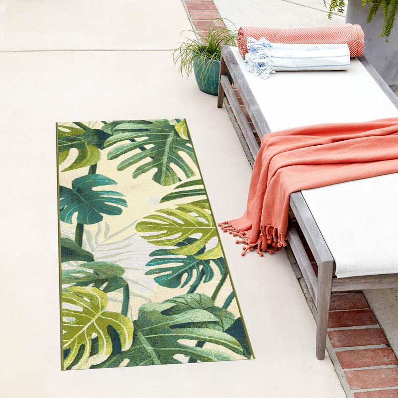Garden Terrace Escape Collection Area Rug - Ivy Runner Green lifestyle 83