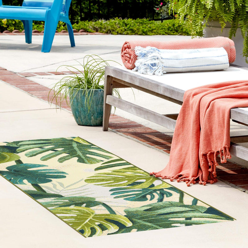 Garden Terrace Escape Collection Area Rug - Ivy Runner Green lifestyle 88