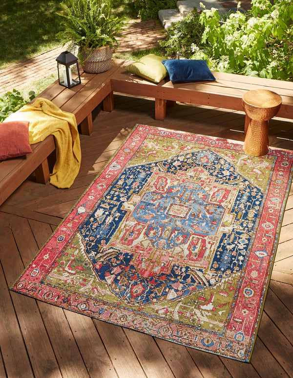 Patio Elegance Collection Area Rug - Sanctuary Rectangle Multi lifestyle 2