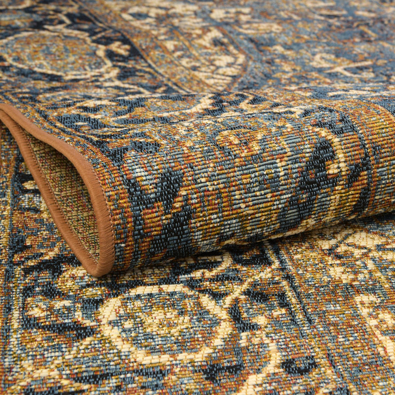 Patio Elegance Collection Area Rug - Haven Rectangle Blue lifestyle 8
