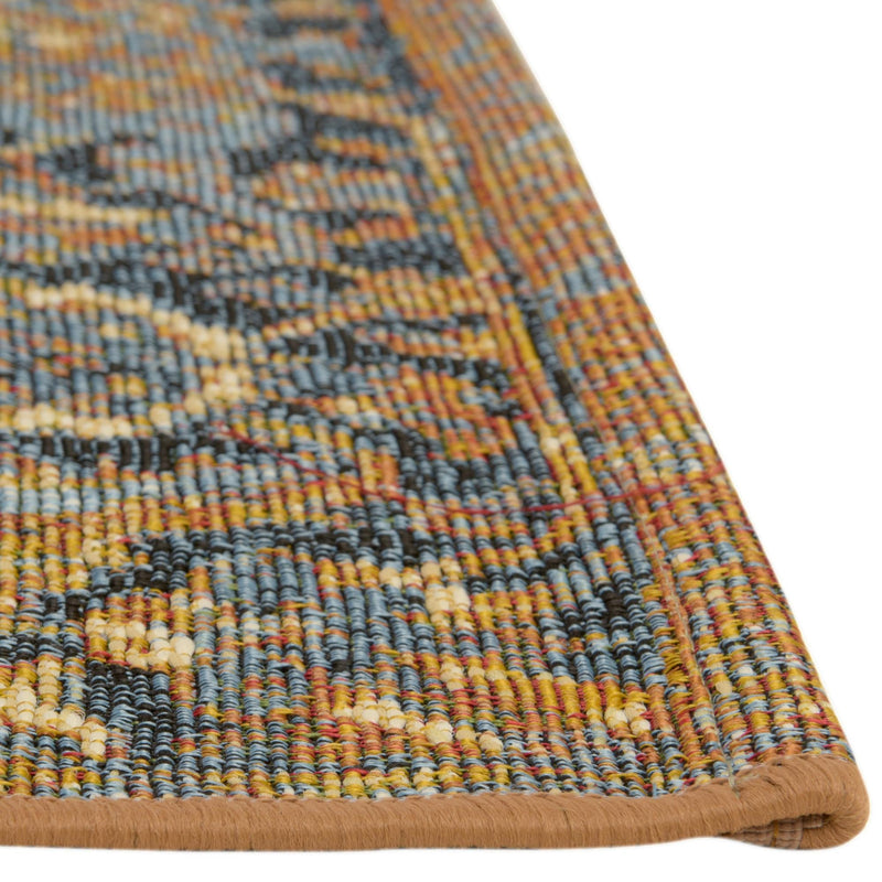 Patio Elegance Collection Area Rug - Haven Rectangle Blue lifestyle 10