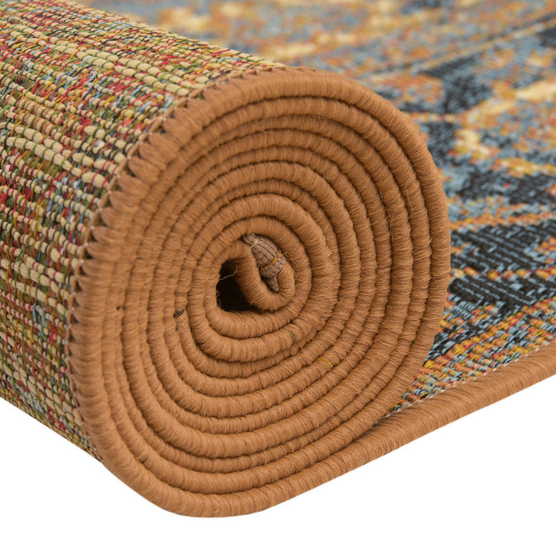 Patio Elegance Collection Area Rug - Haven Rectangle Blue lifestyle 20