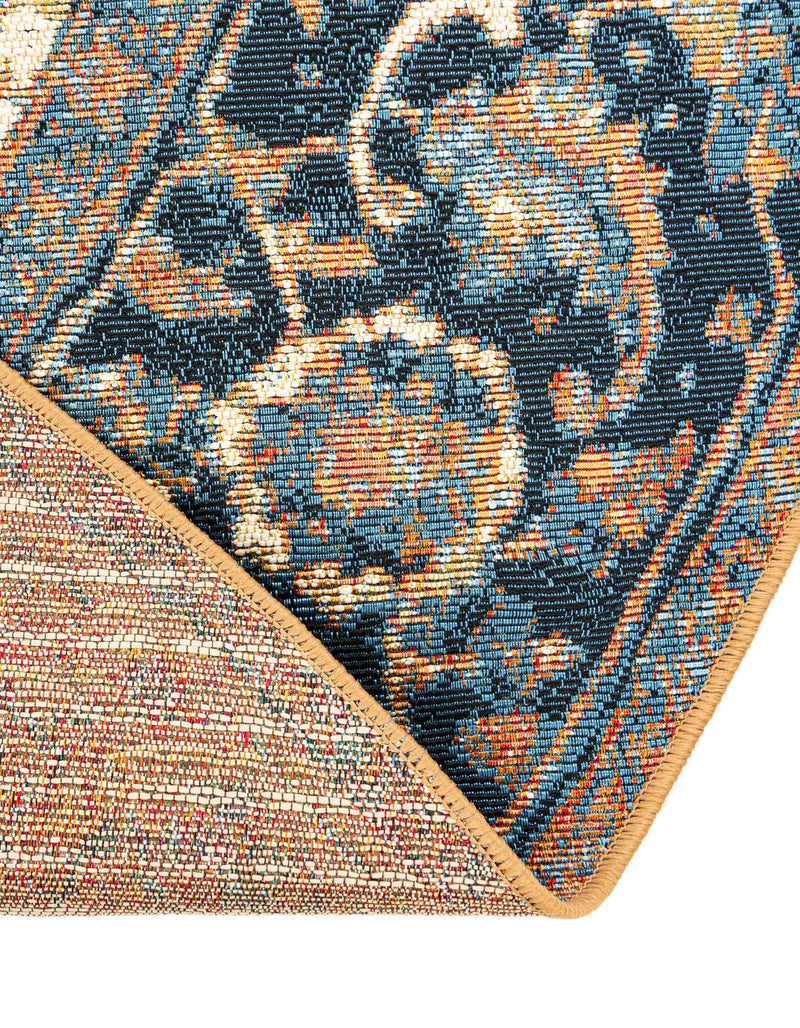 Patio Elegance Collection Area Rug - Haven Round Blue lifestyle 68