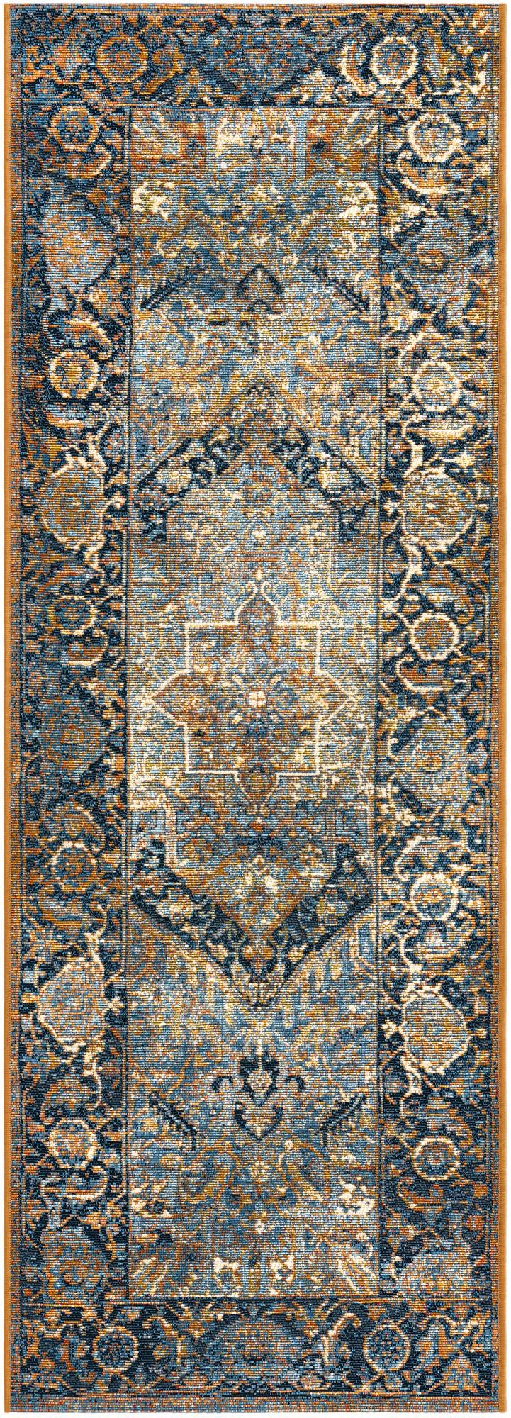 Patio Elegance Collection Area Rug - Haven Runner Blue lifestyle 26