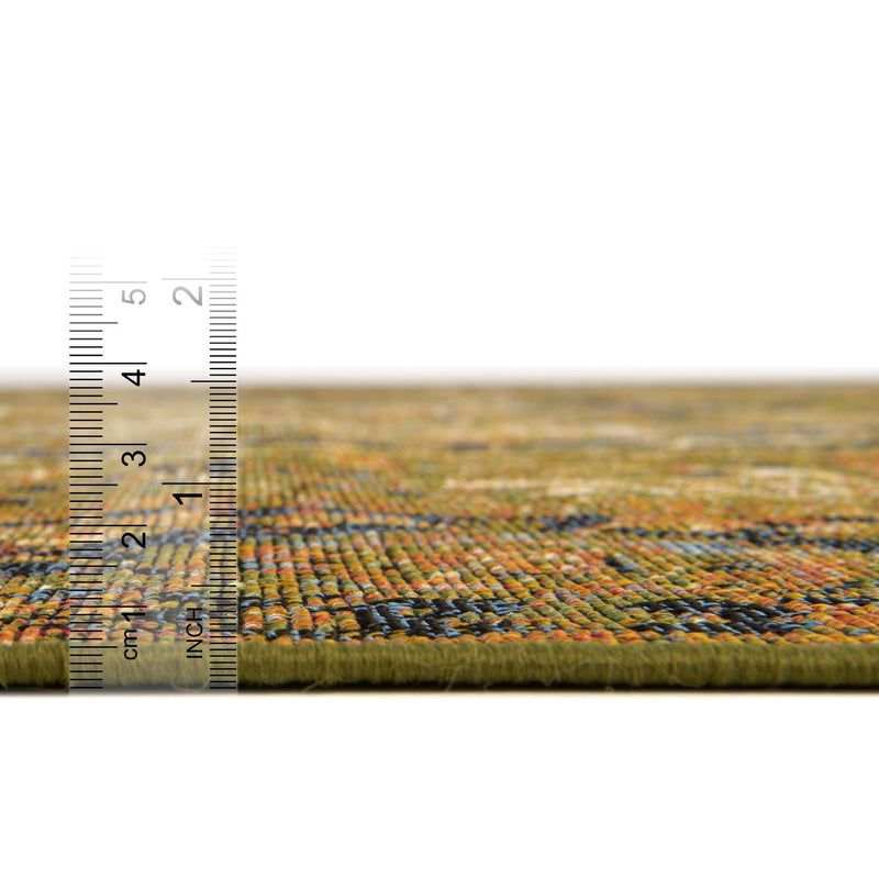 Patio Elegance Collection Area Rug - Haven Rectangle Green lifestyle 7
