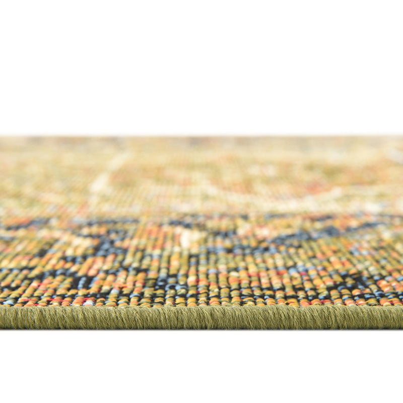 Patio Elegance Collection Area Rug - Haven Round Rust Red lifestyle 40