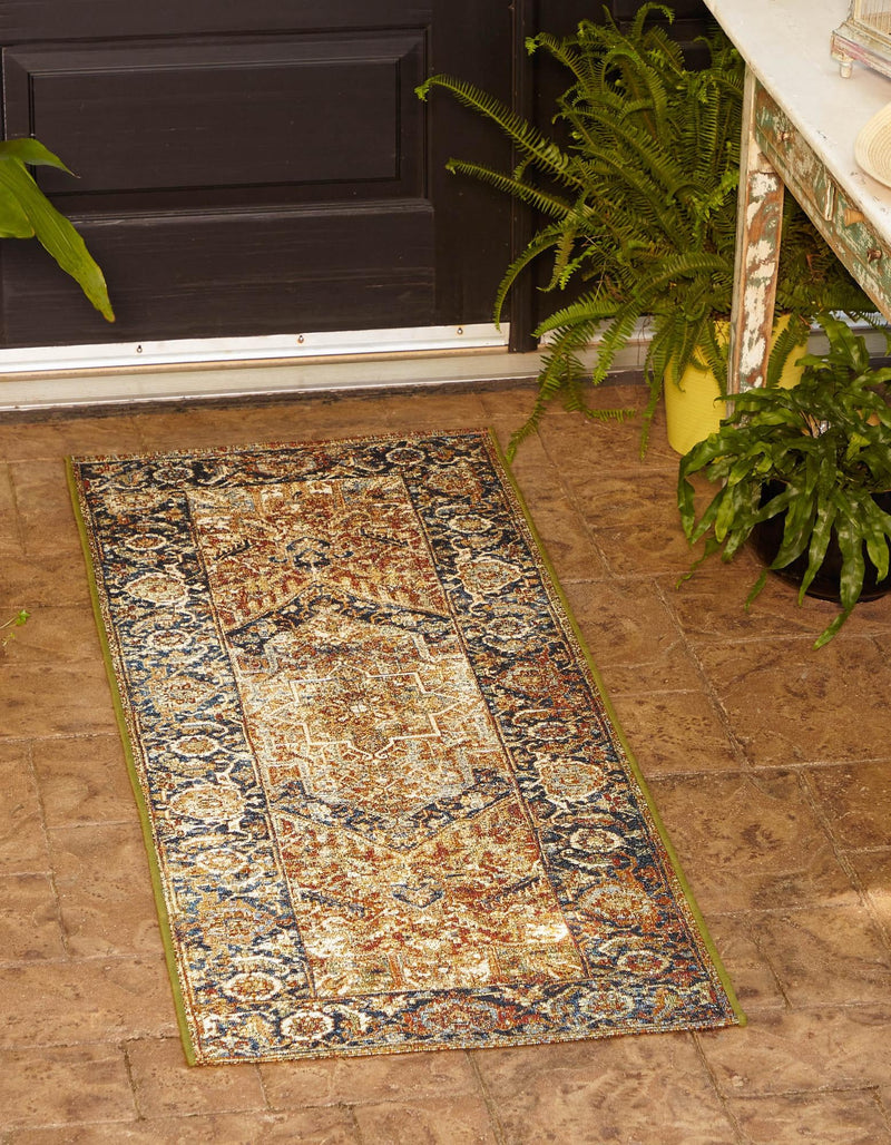 Patio Elegance Collection Area Rug - Haven Runner Rust Red lifestyle 33