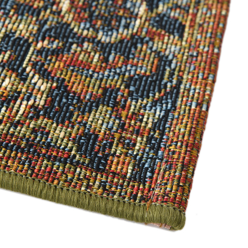 Patio Elegance Collection Area Rug - Haven Runner Rust Red lifestyle 49