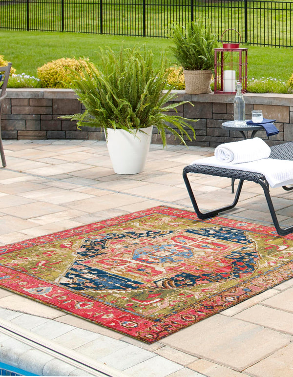 Patio Elegance Collection Area Rug - Sanctuary Square Multi lifestyle 22