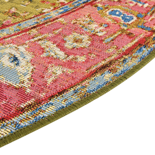Patio Elegance Collection Area Rug - Sanctuary Round Multi lifestyle 38