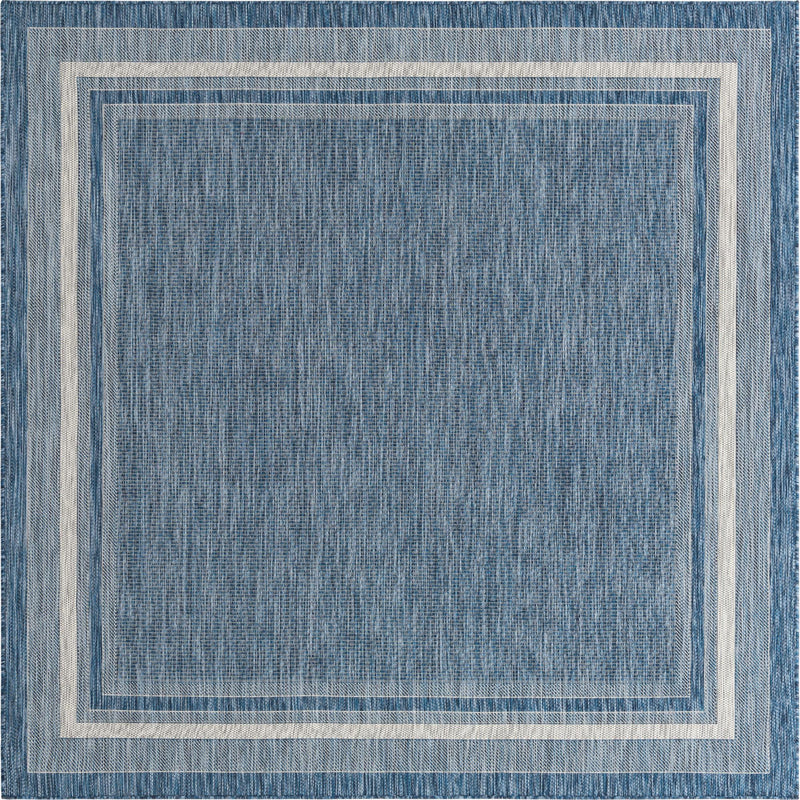 Patio Perimeter Collection Area Rug - Veranda (Blue) Square Blue Main