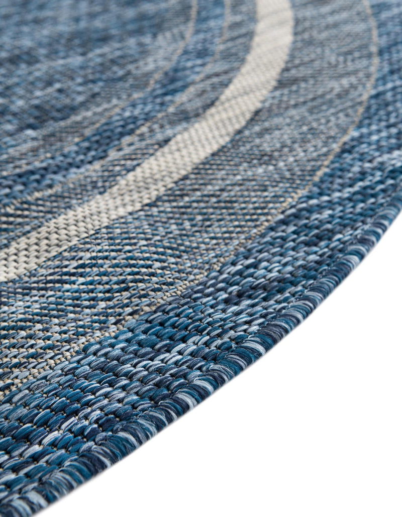 Patio Perimeter Collection Area Rug - Veranda (Blue) Oval Blue lifestyle 11