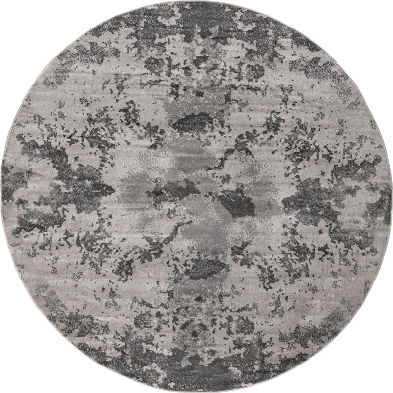 Urban Oasis Collection Area Rug - Greenwich Round Light Gray lifestyle 16