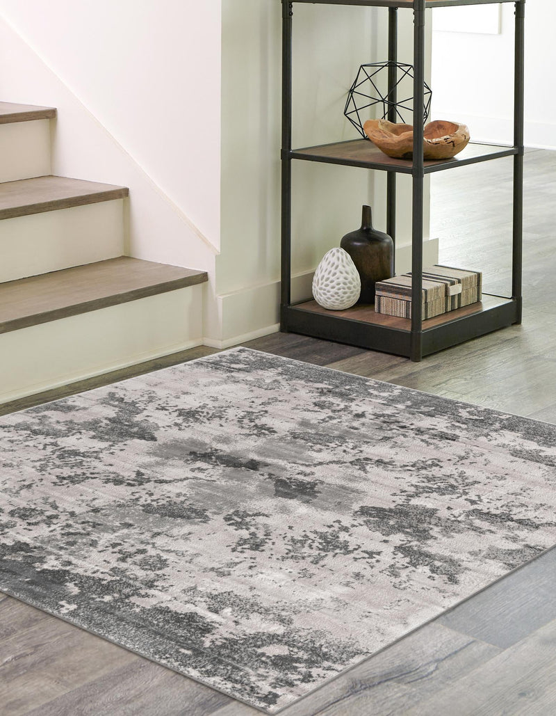 Urban Oasis Collection Area Rug - Greenwich Square Light Gray lifestyle 27