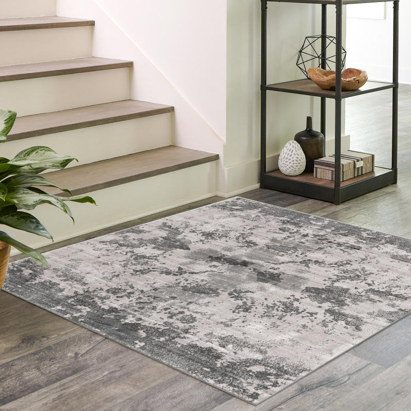 Urban Oasis Collection Area Rug - Greenwich Square Light Gray lifestyle 89