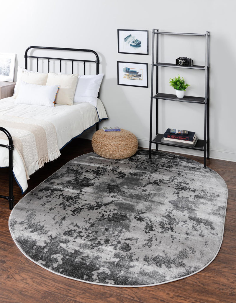 Urban Oasis Collection Area Rug - Greenwich Oval Light Gray lifestyle 23