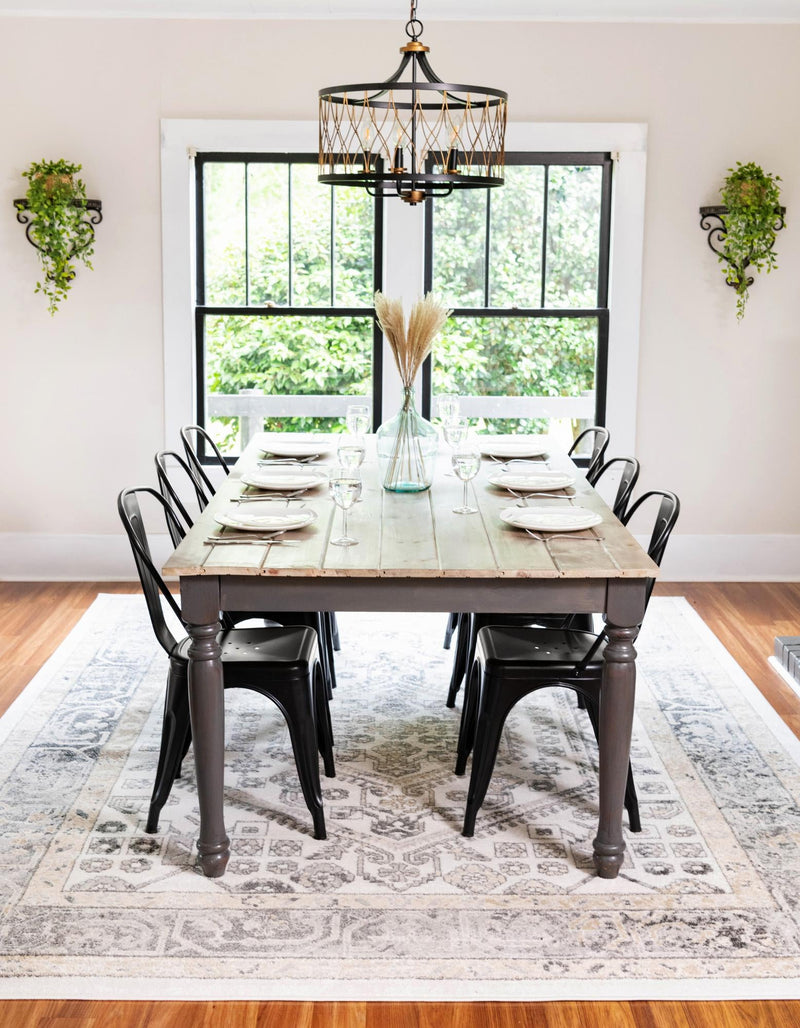 Adriana Terrace Collection Area Rug - Capri (Ivory) Rectangle Ivory lifestyle 4