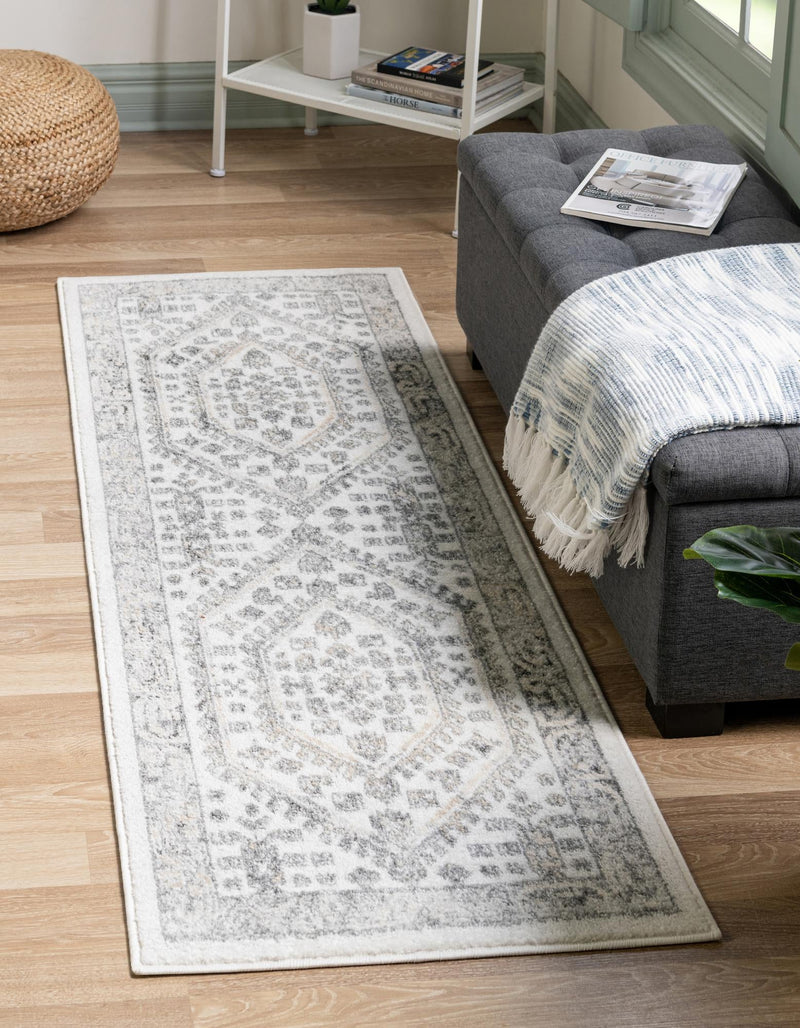 Adriana Terrace Collection Area Rug - Capri (Ivory) Runner Ivory lifestyle 11
