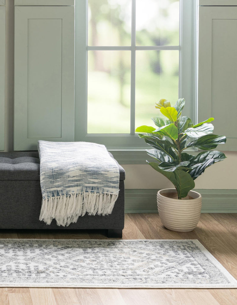 Adriana Terrace Collection Area Rug - Capri (Ivory) Runner Ivory lifestyle 17
