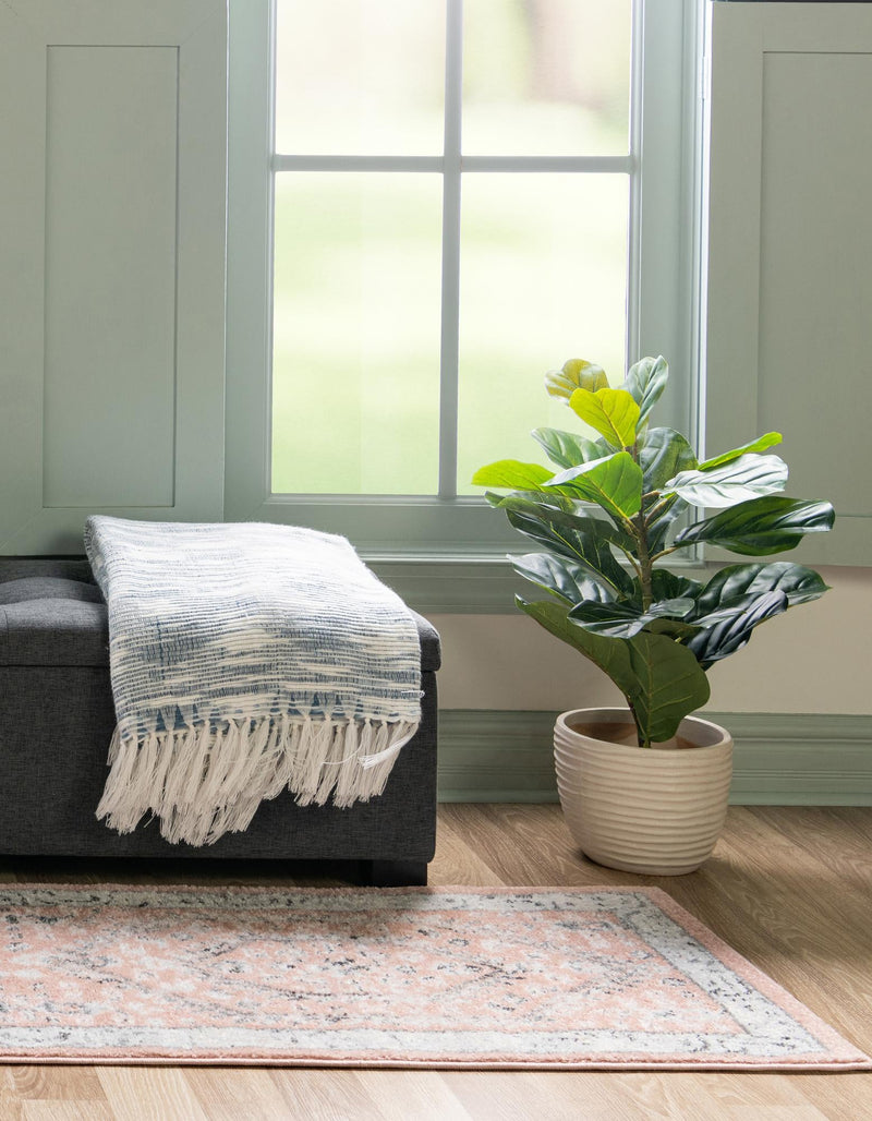 Adriana Terrace Collection Area Rug - Capri (Rose) Runner Rose lifestyle 17