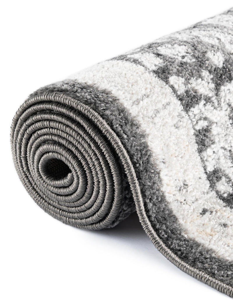 Adriana Terrace Collection Area Rug - Capri (Charcoal) Octagon Charcoal lifestyle 33