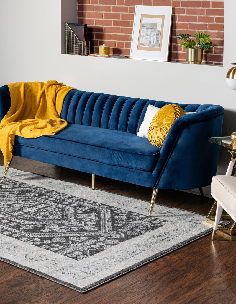 Adriana Terrace Collection Area Rug - Capri (Charcoal) Rectangle Charcoal lifestyle 4