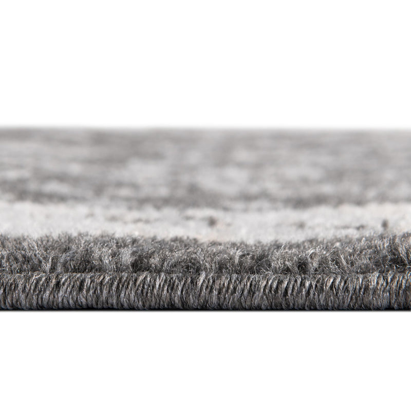 Adriana Terrace Collection Area Rug - Capri (Charcoal) Oval Charcoal lifestyle 21
