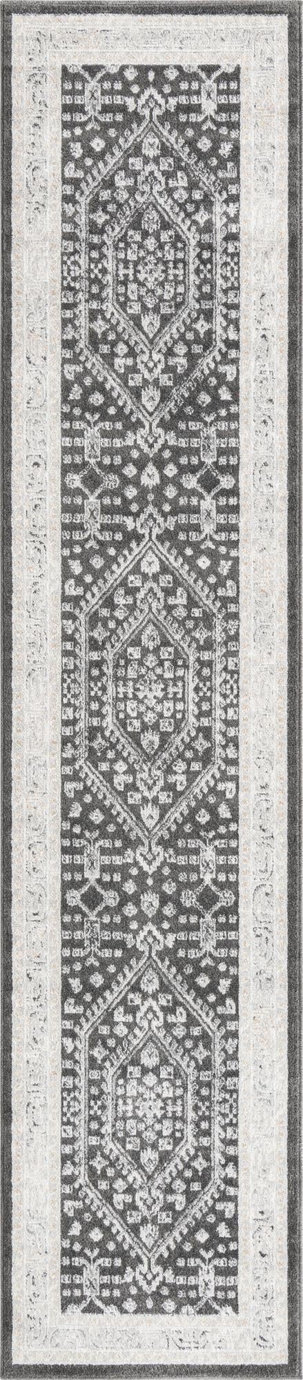 Adriana Terrace Collection Area Rug - Capri (Charcoal) Runner Charcoal lifestyle 6