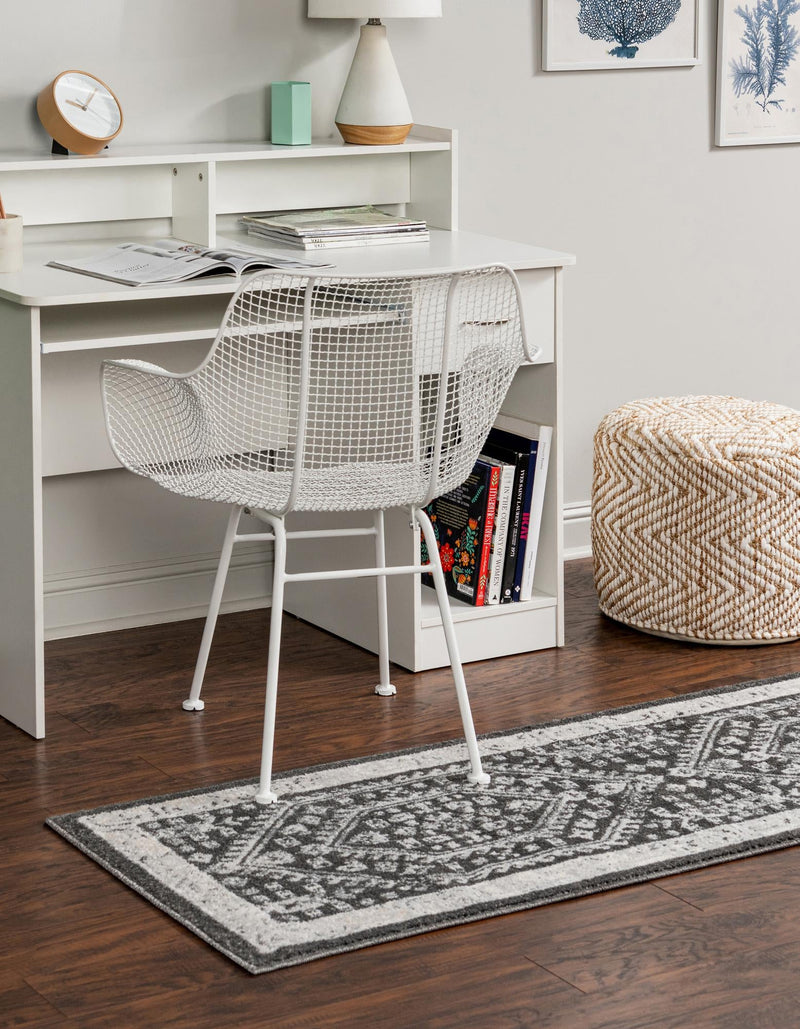 Adriana Terrace Collection Area Rug - Capri (Charcoal) Runner Charcoal lifestyle 16
