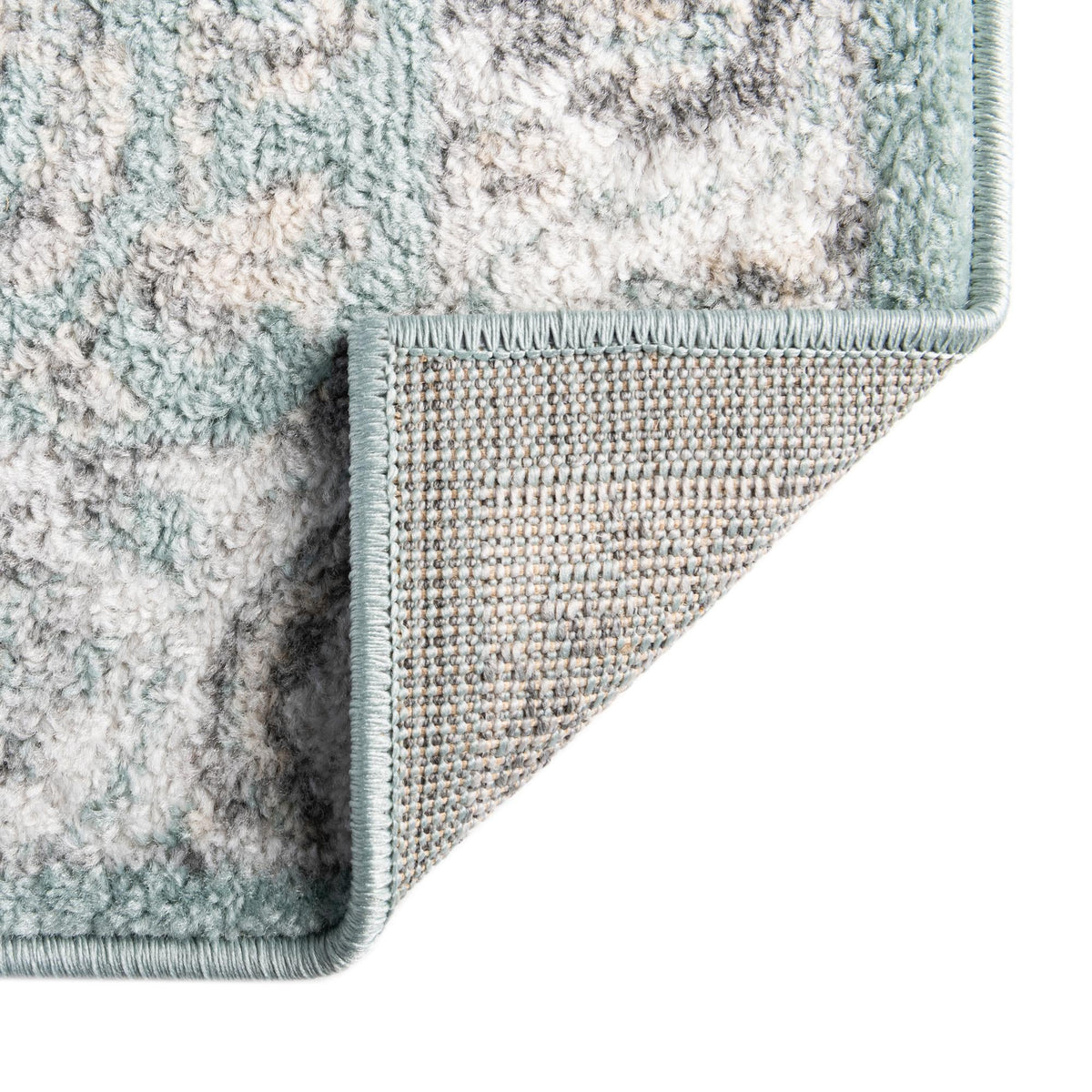 Adriana Terrace Collection Area Rug - Positano (Aqua) Square Aqua lifestyle 41