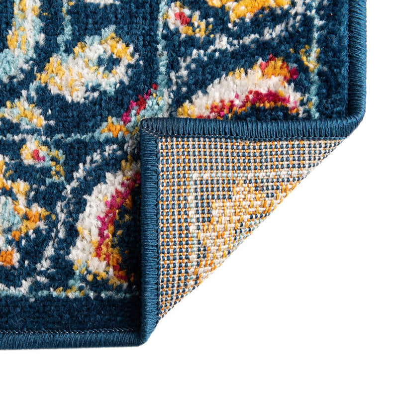 Adriana Terrace Collection Area Rug - Positano (Navy Blue) Octagon Navy Blue lifestyle 43
