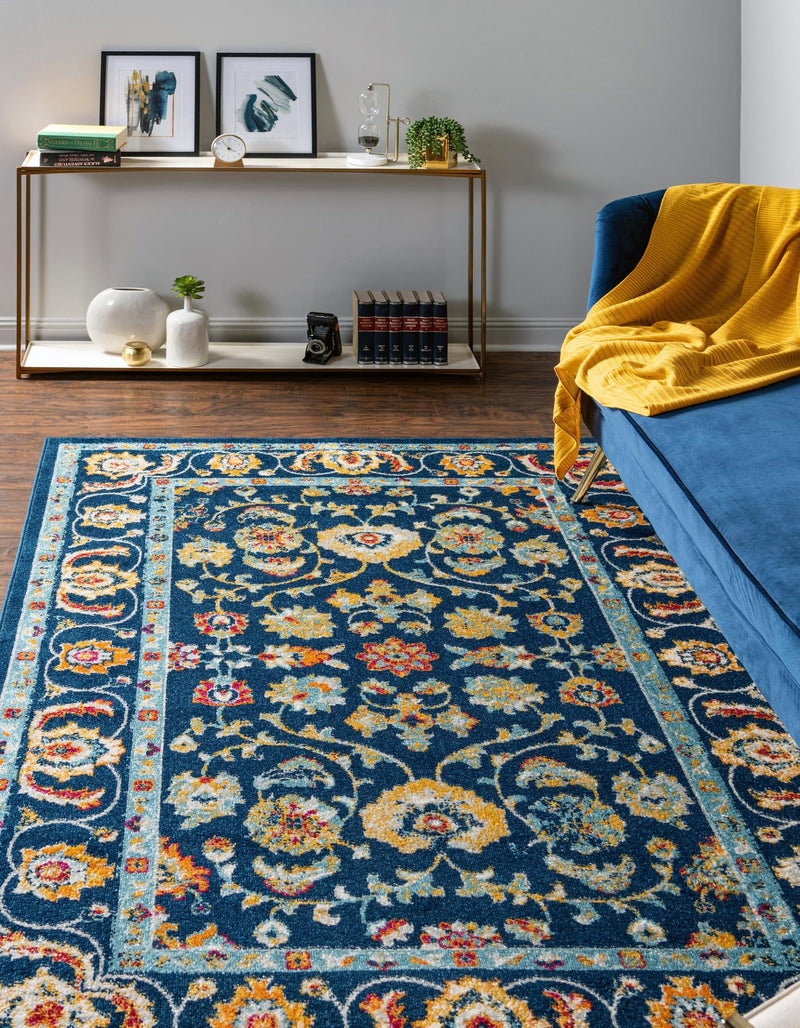 Adriana Terrace Collection Area Rug - Positano (Navy Blue) Rectangle Navy Blue lifestyle 3