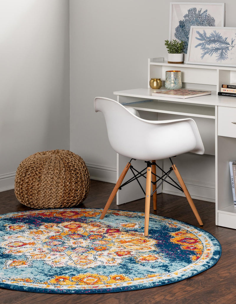 Beverly Grove Collection Area Rug - Melrose (Multi) Round Multi lifestyle 19