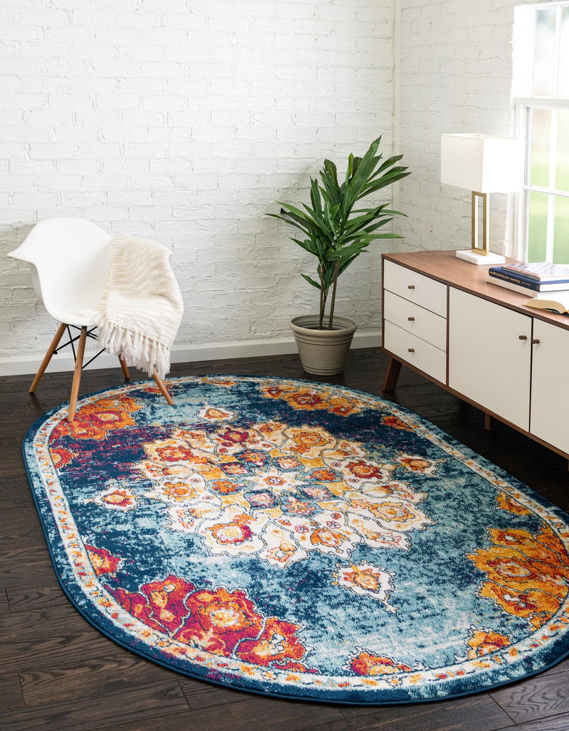 Beverly Grove Collection Area Rug - Melrose (Multi) Oval Multi lifestyle 16