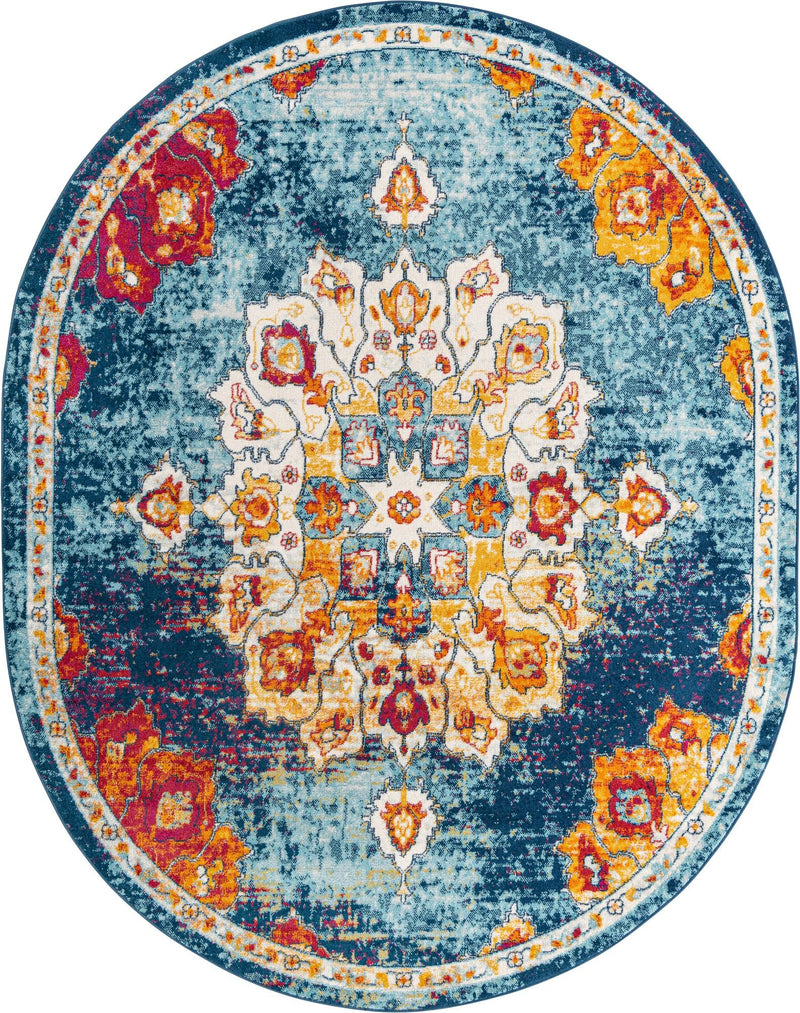 Beverly Grove Collection Area Rug - Melrose (Multi) Oval Multi lifestyle 11
