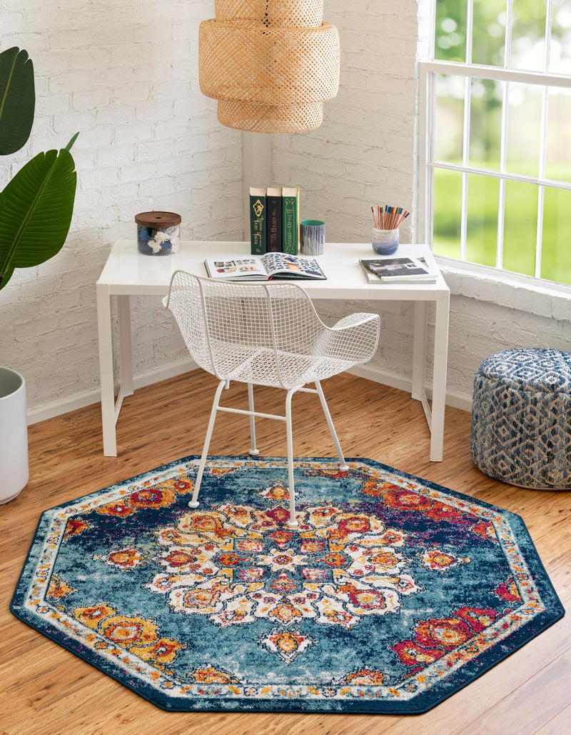 Beverly Grove Collection Area Rug - Melrose (Multi) Octagon Multi lifestyle 17