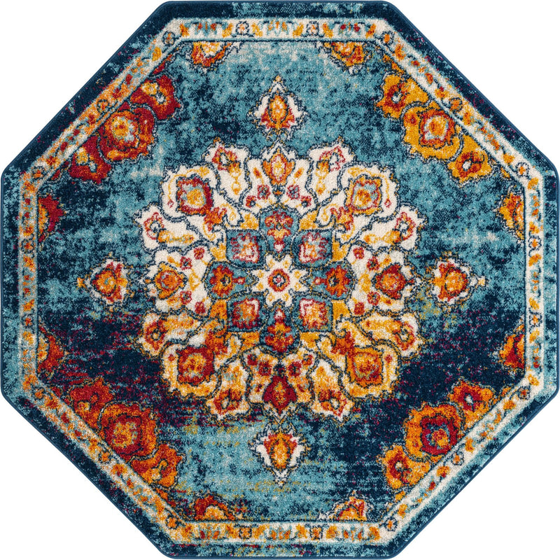Beverly Grove Collection Area Rug - Melrose (Multi) Octagon Multi lifestyle 15