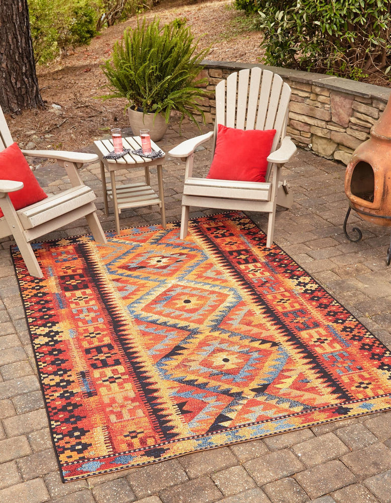 Safari Escape Rugs Collection Area Rug - Kalahari Rectangle Multi lifestyle 2
