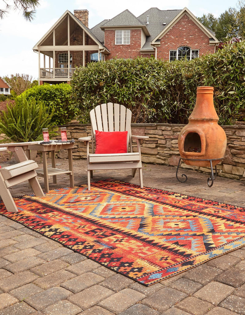 Safari Escape Rugs Collection Area Rug - Kalahari Rectangle Multi lifestyle 3