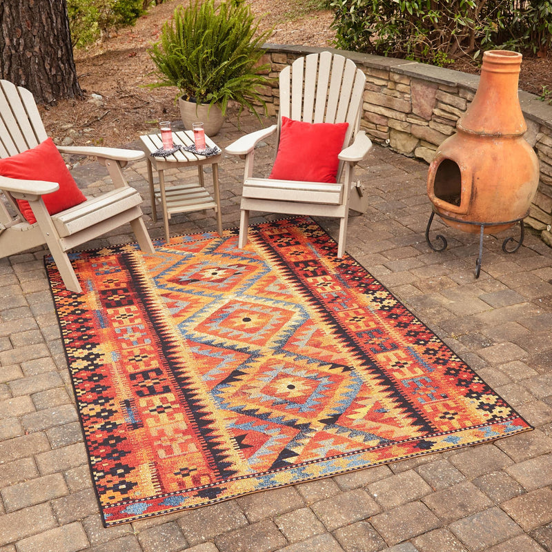 Safari Escape Rugs Collection Area Rug - Kalahari Rectangle Multi lifestyle 14