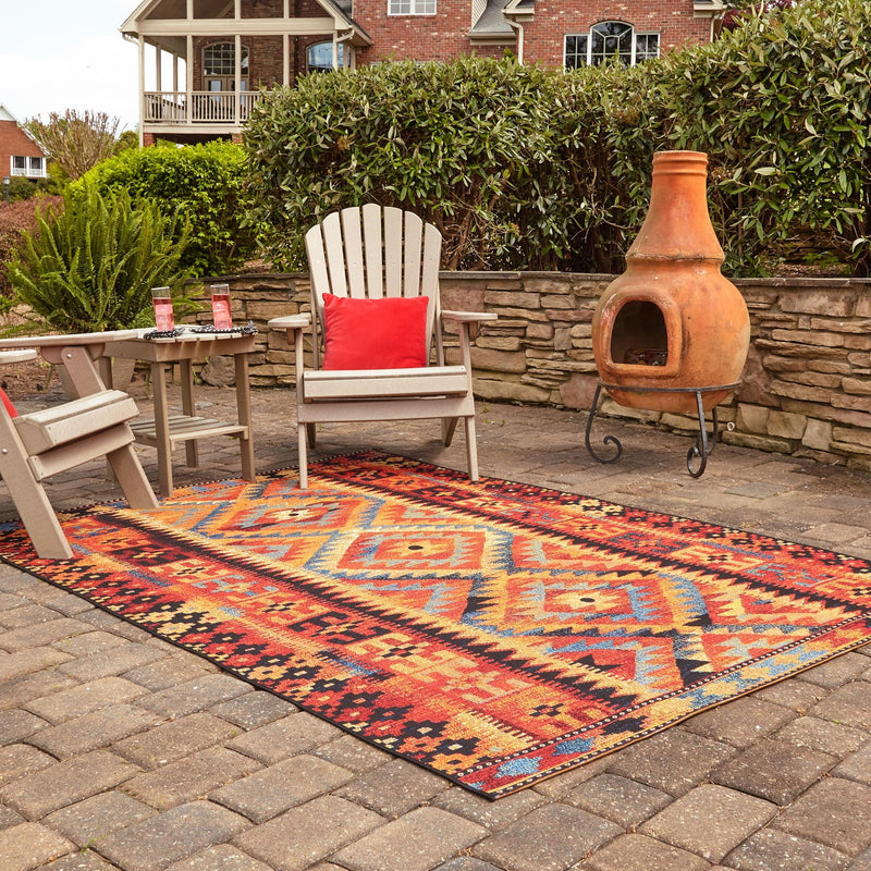 Safari Escape Rugs Collection Area Rug - Kalahari Rectangle Multi lifestyle 15