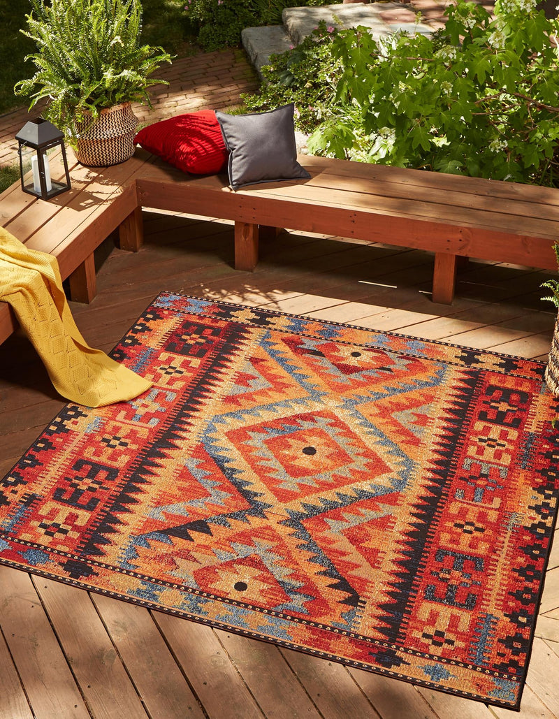 Safari Escape Rugs Collection Area Rug - Kalahari Square Multi lifestyle 23