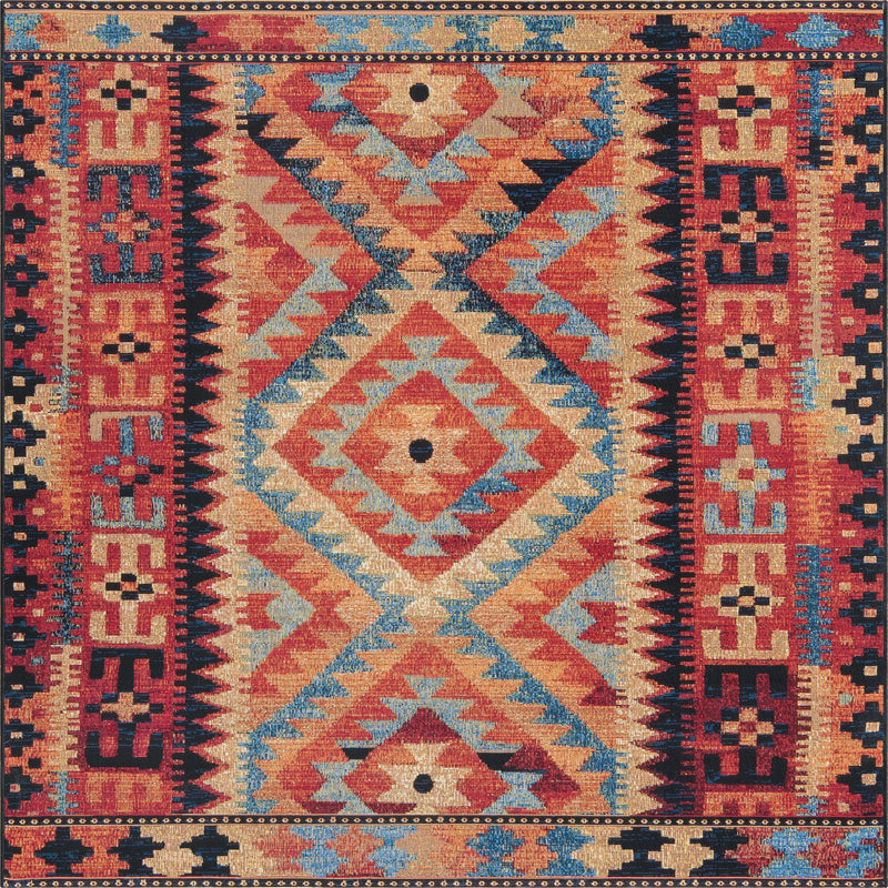 Safari Escape Rugs Collection Area Rug - Kalahari Square Multi lifestyle 18