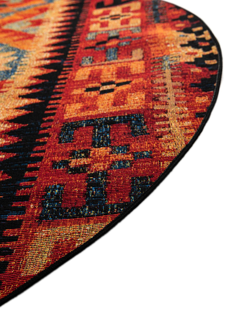 Safari Escape Rugs Collection Area Rug - Kalahari Round Multi lifestyle 42
