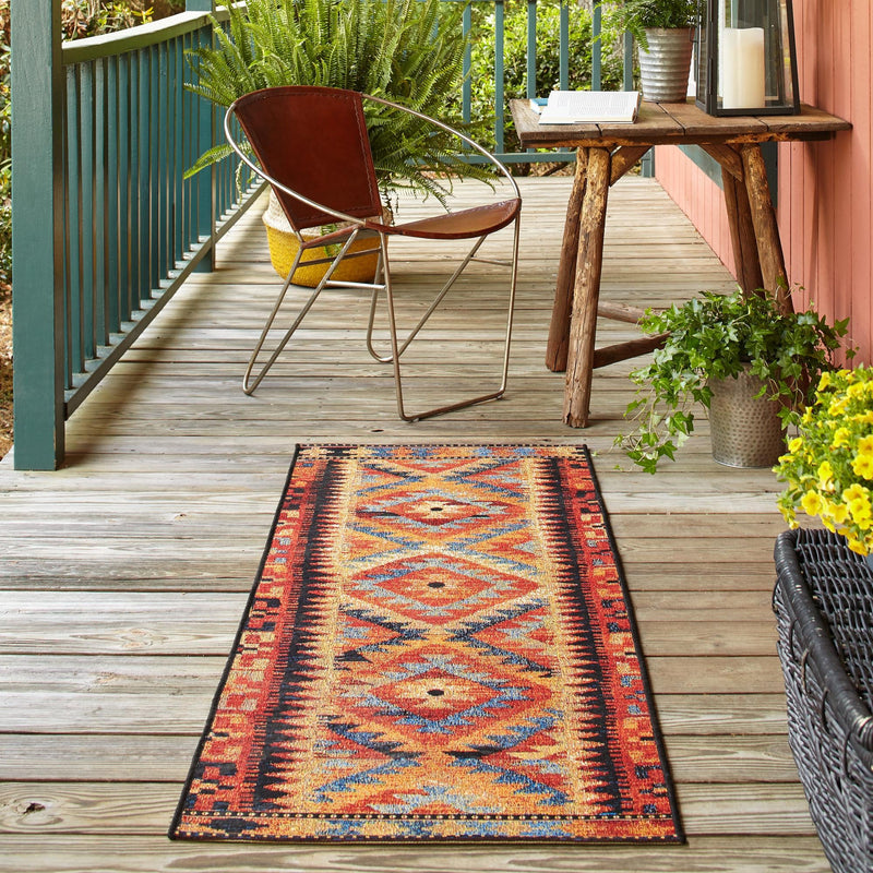 Safari Escape Rugs Collection Area Rug - Kalahari Runner Multi lifestyle 86