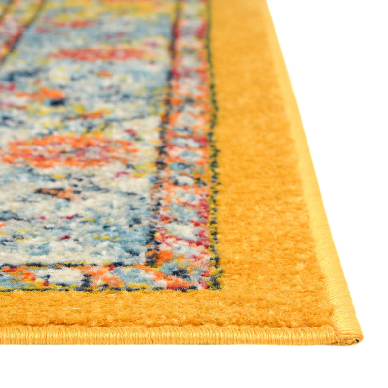 Beverly Grove Collection Area Rug - Fairfax (Yellow) Rectangle Yellow lifestyle 6