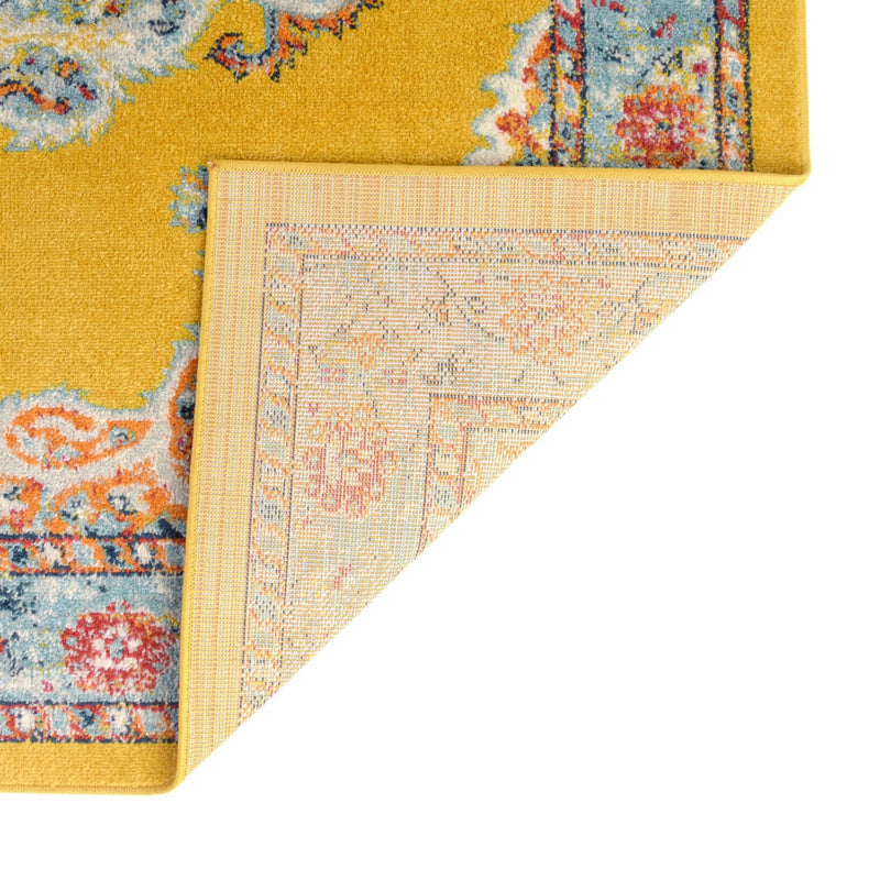 Beverly Grove Collection Area Rug - Fairfax (Yellow) Rectangle Yellow lifestyle 8