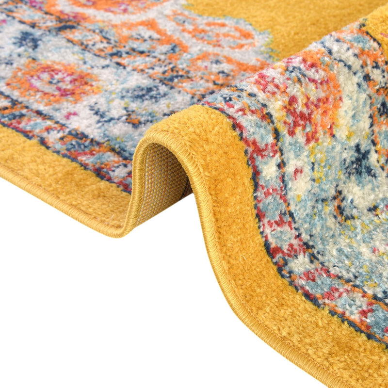 Beverly Grove Collection Area Rug - Fairfax (Yellow) Rectangle Yellow lifestyle 9