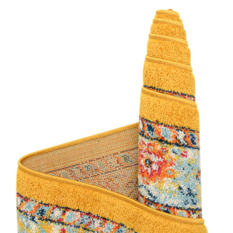 Beverly Grove Collection Area Rug - Fairfax (Yellow) Rectangle Yellow lifestyle 10