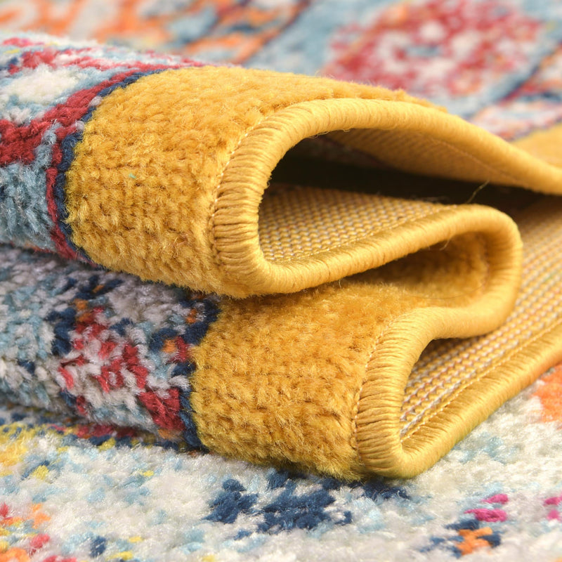 Beverly Grove Collection Area Rug - Fairfax (Yellow) Rectangle Yellow lifestyle 12
